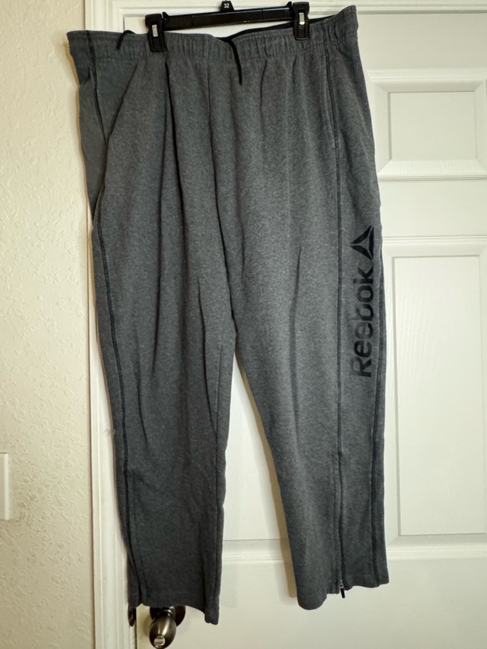 Reebok Dark Gray Logo Jogger Sweatpants
